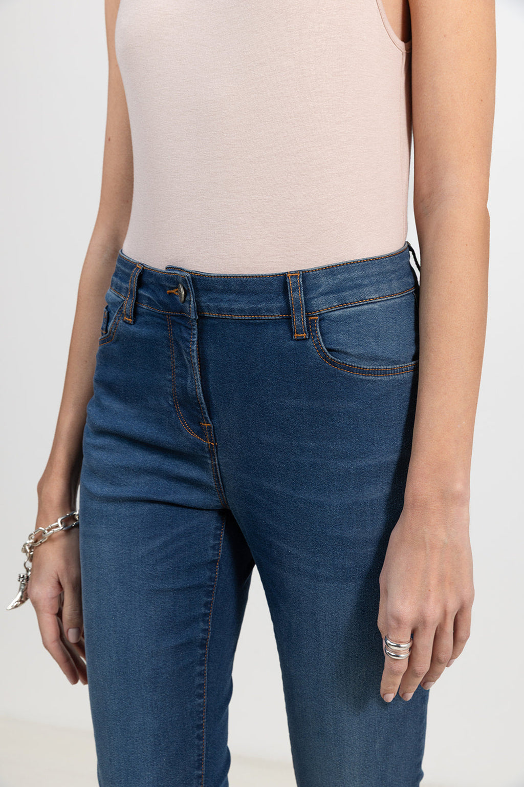 Jean coloris bleu moyen - 2