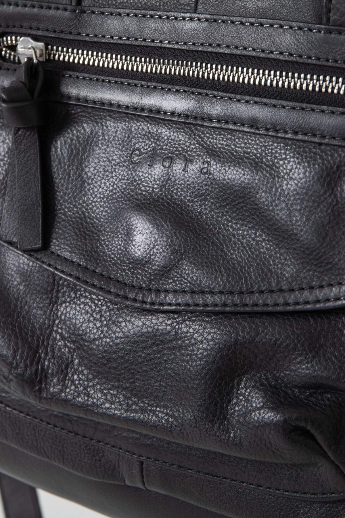 Sac bowling  en cuir noir - 2