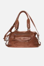 Sac bowling en cuir camel - 1