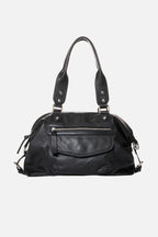 Sac bowling  en cuir noir - 1