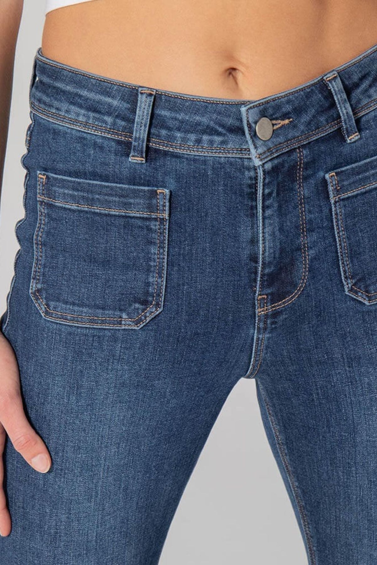 Jean bootcut bleu foncé - 2