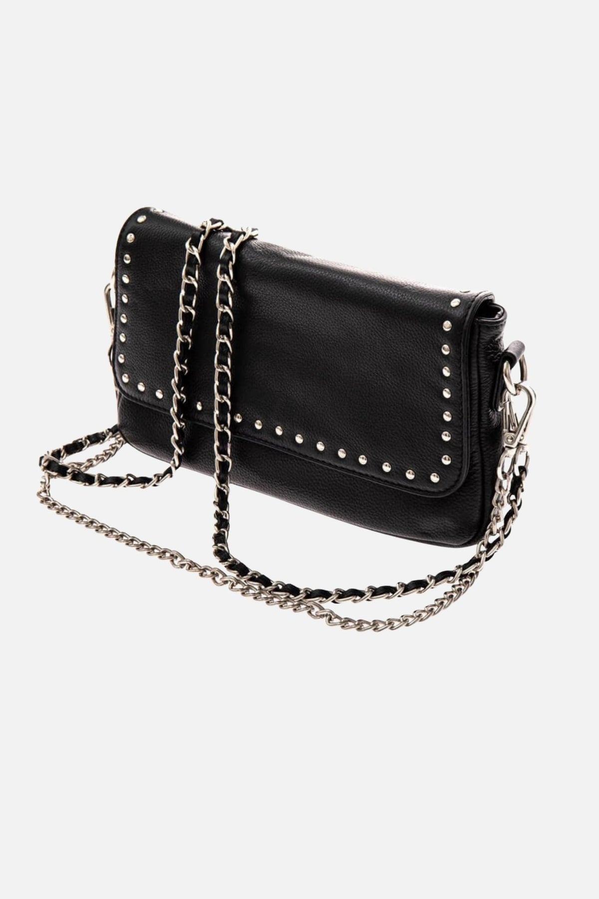 Pochette en cuir noir - 1