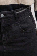 Jupe longue en denim noir - 2