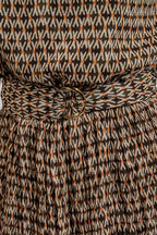 Robe courte imprimé graphique orange - 2