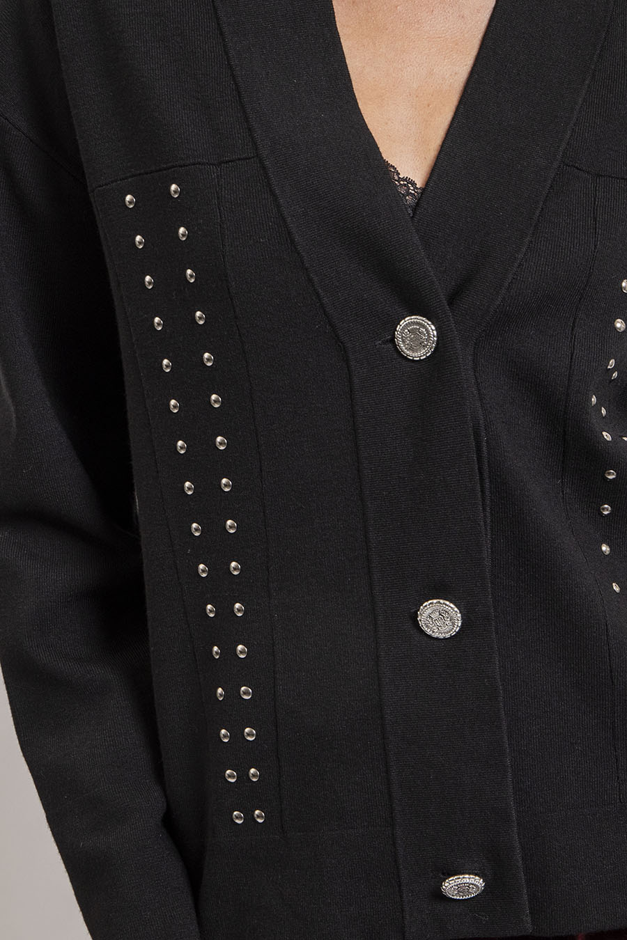 Cardigan coloris noir - 2