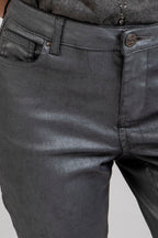 Pantalon slim gris argent - 2