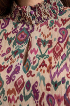Blouse imprimé écru et multicolore - 2