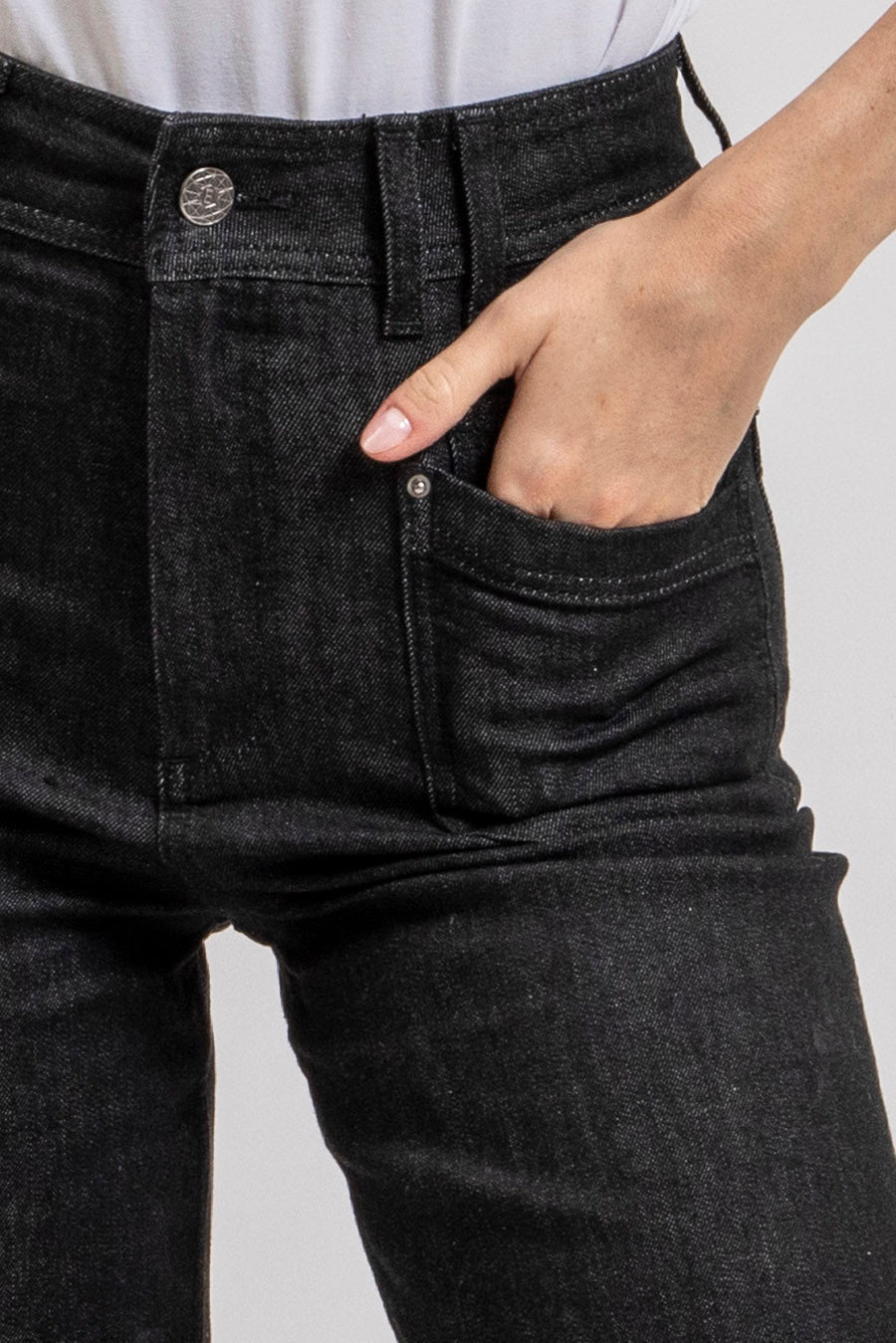 Jean wide leg denim noir - 2