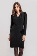 Robe cache coeur noir et lurex - 1