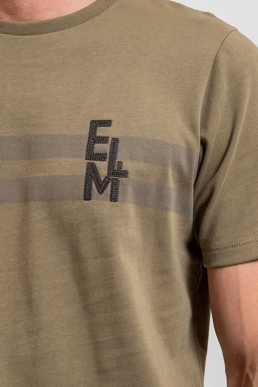 T-shirt à bandes coloris bronze - 2