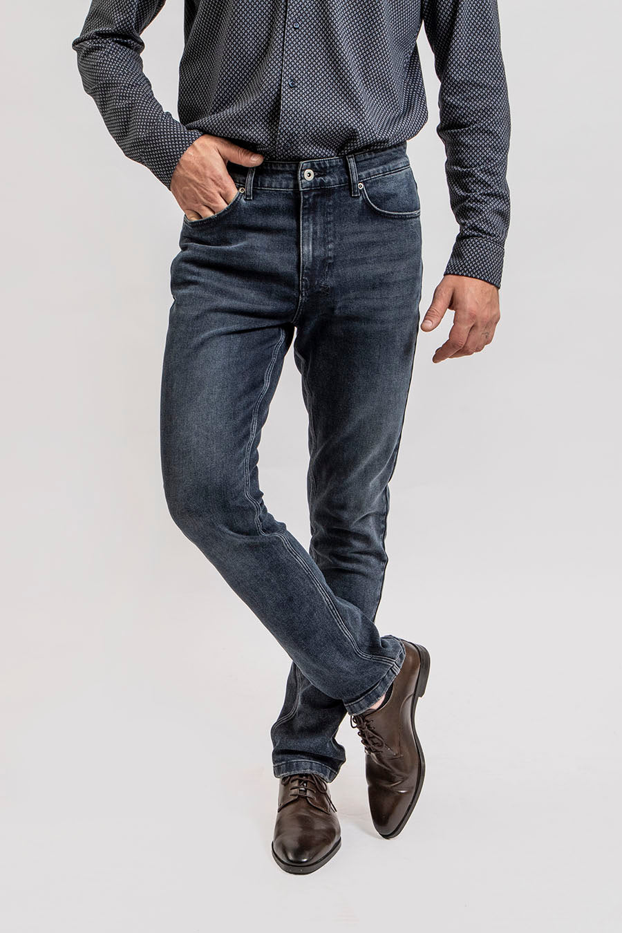 Jean droit bleu homme - 2