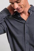 Chemise en maille imprimé bleu - 2