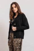 Cardigan coloris noir - 1