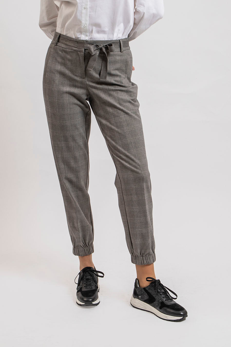 Pantalon coupe cargo à carreaux gris - 2