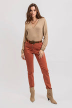 Pull façon lingerie beige - 1