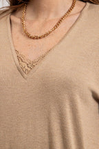 Pull façon lingerie beige - 2