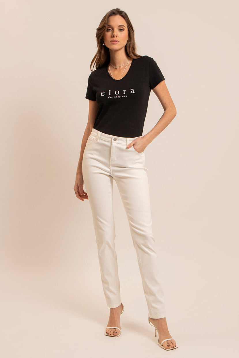 Jean slim push-up blanc - 1