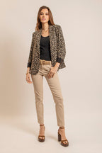 Pantalon slim beige - 1