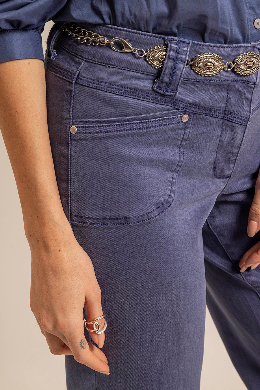 Pantalon évasé lavande - 2