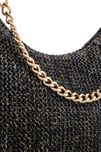 Sac forme lune noir et lurex - 2