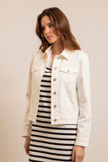 Veste en jean blanche - 1