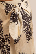 Jupe paréo beige et noire - 2