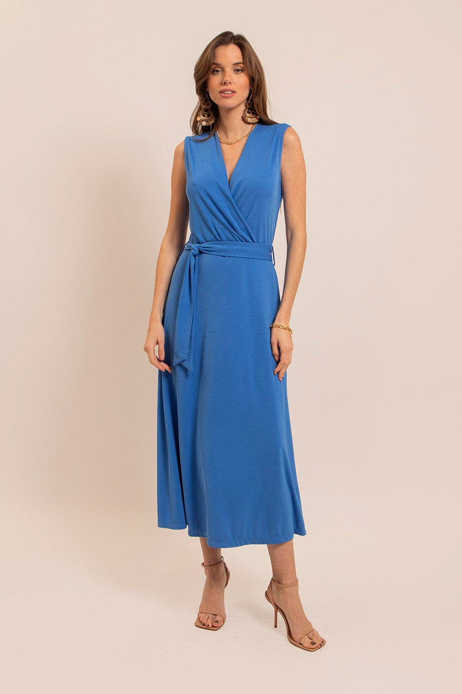 Robe longue bleue - 1