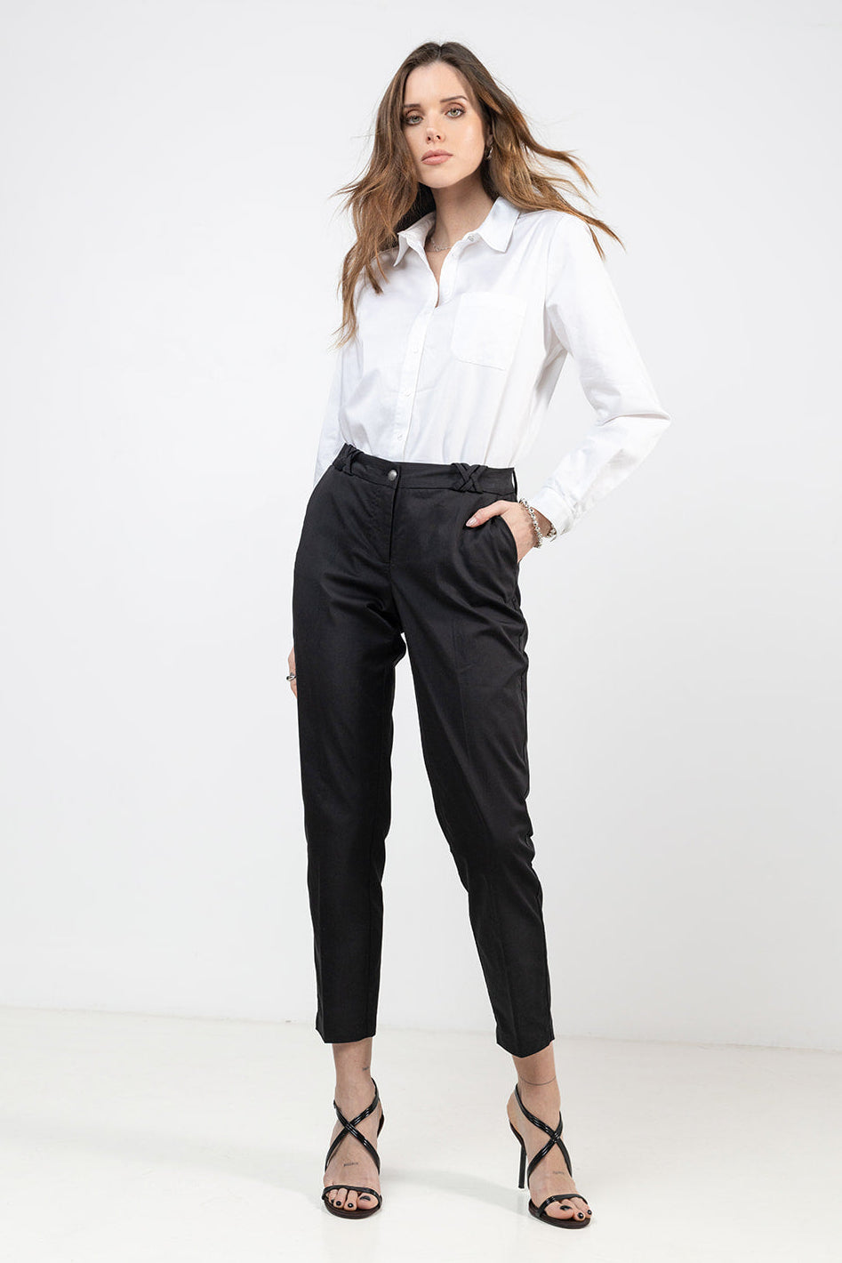Pantalon seconde peau coloris noir - 1