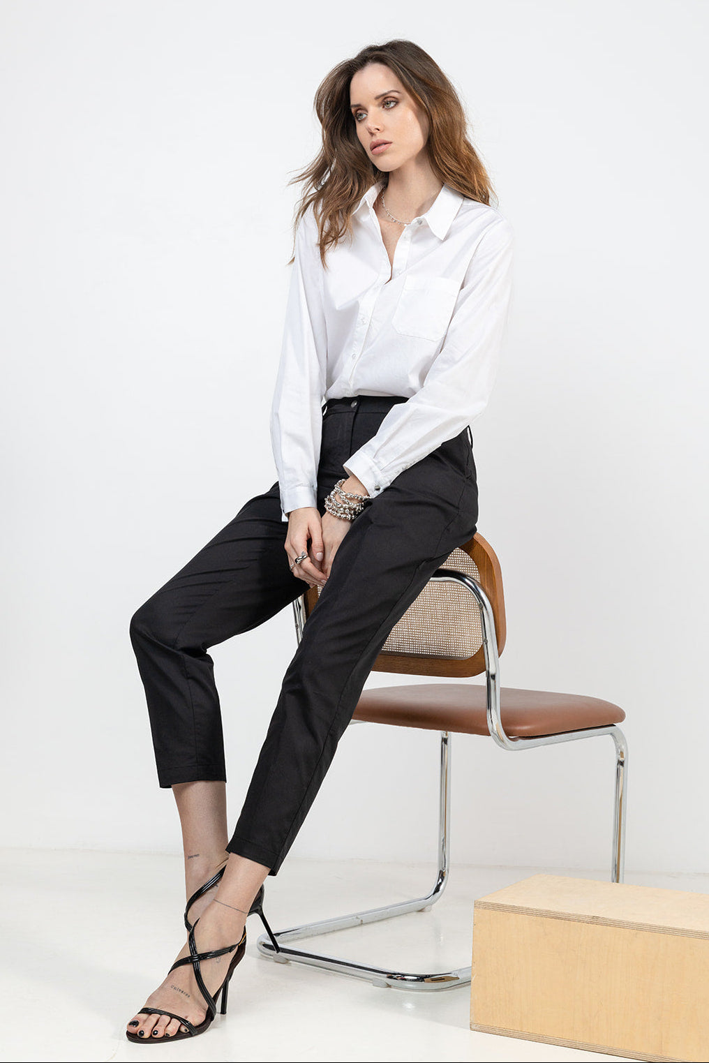 Chemise coupe droite blanche - 1