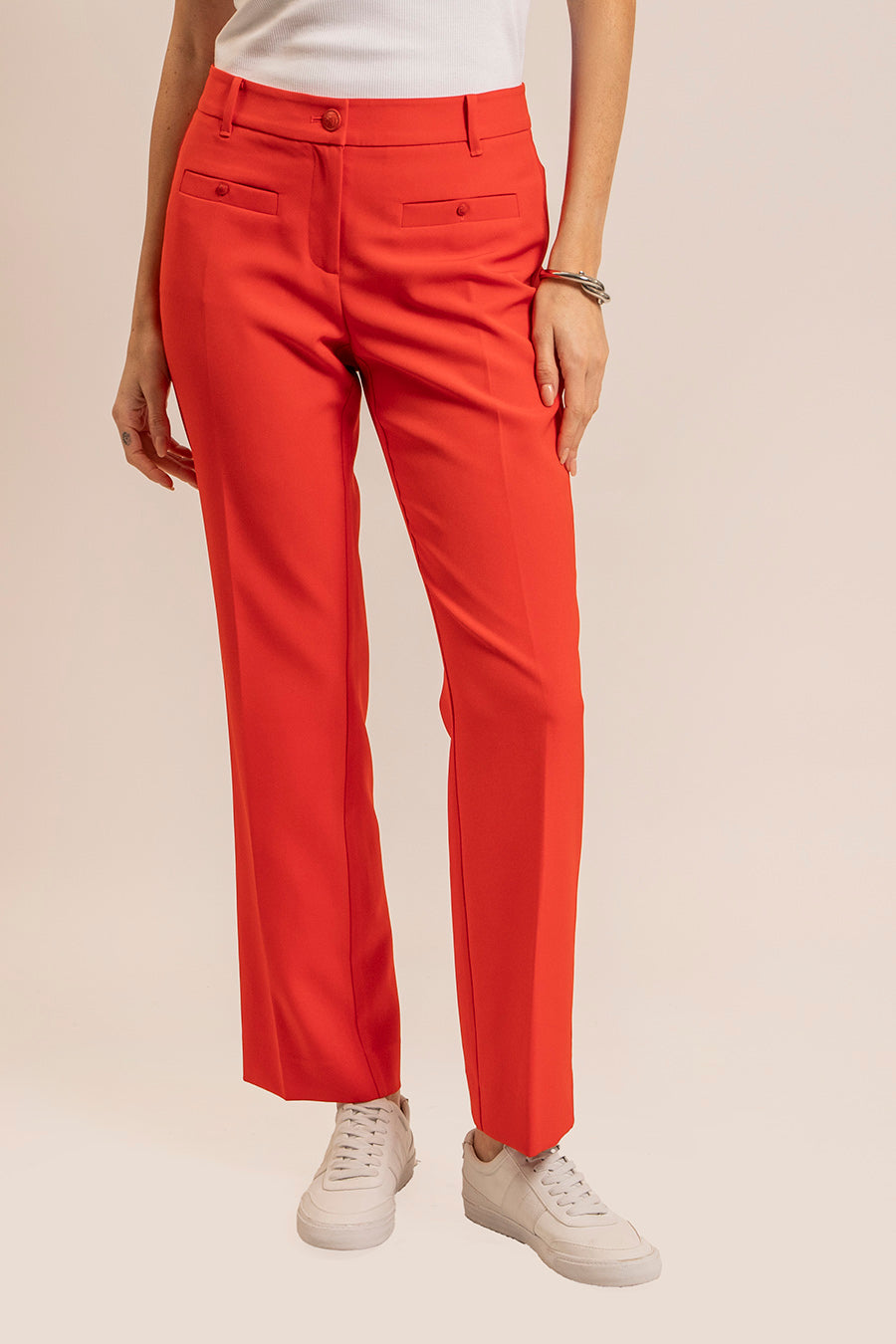 Pantalon tailleur infroissable orange - 2