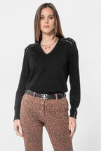 Ceinture cuir motif croco noir - 1