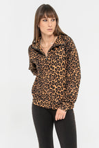 Sweat oversized imprimé léopard - 1