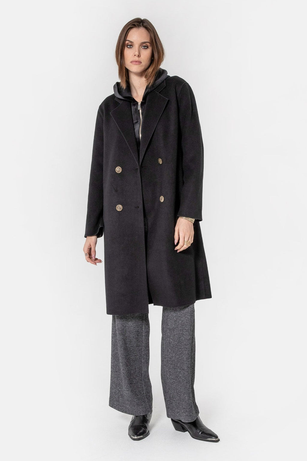 Manteau long noir - 1