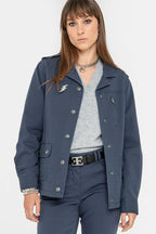 Veste avec broderies bleu - 2