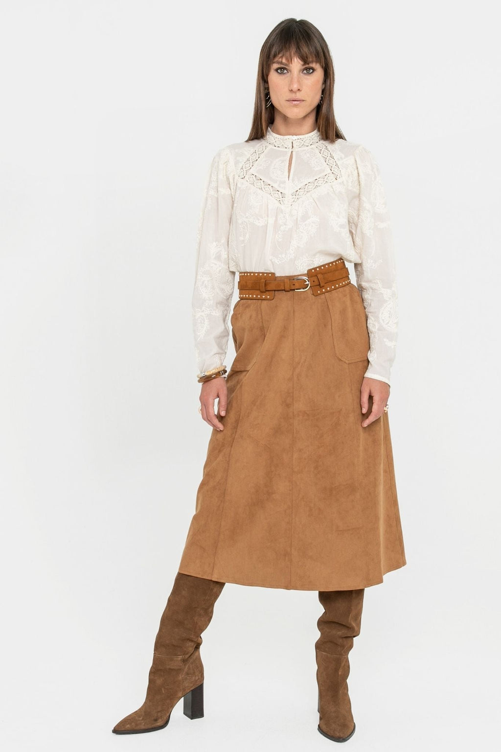 Blouse inspiration victorienne écrue - 1