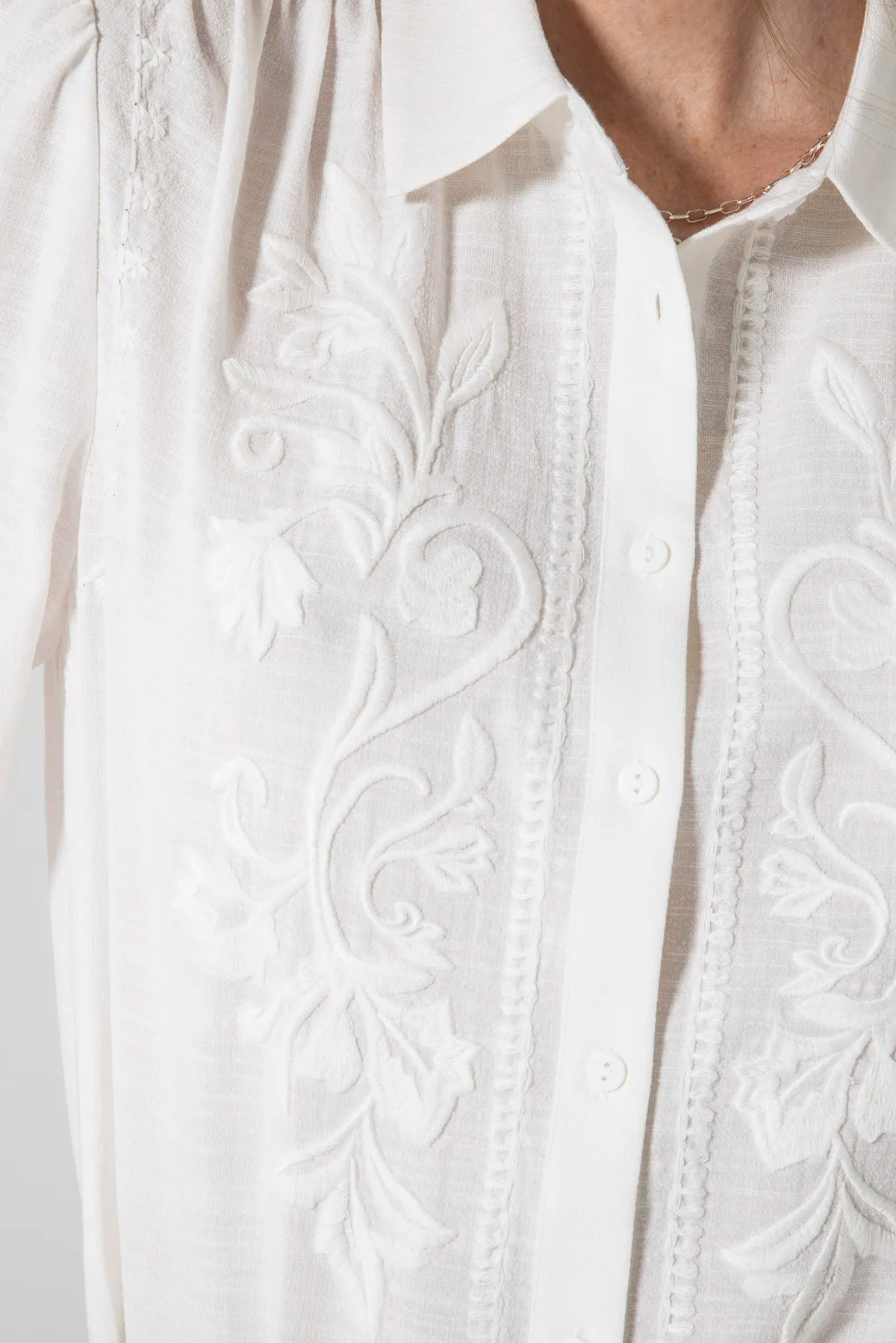 Chemise à broderie écru - 2