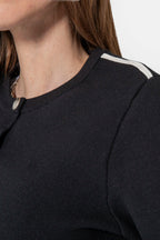Gilet inspiration couture noir et écru - 2