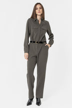 Combipantalon coloris kaki - 1