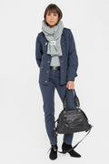 Veste avec broderies bleu - 1
