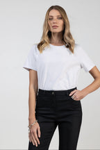 T-shirt coloris blanc - 1