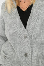 Gilet ample gris perle - 2