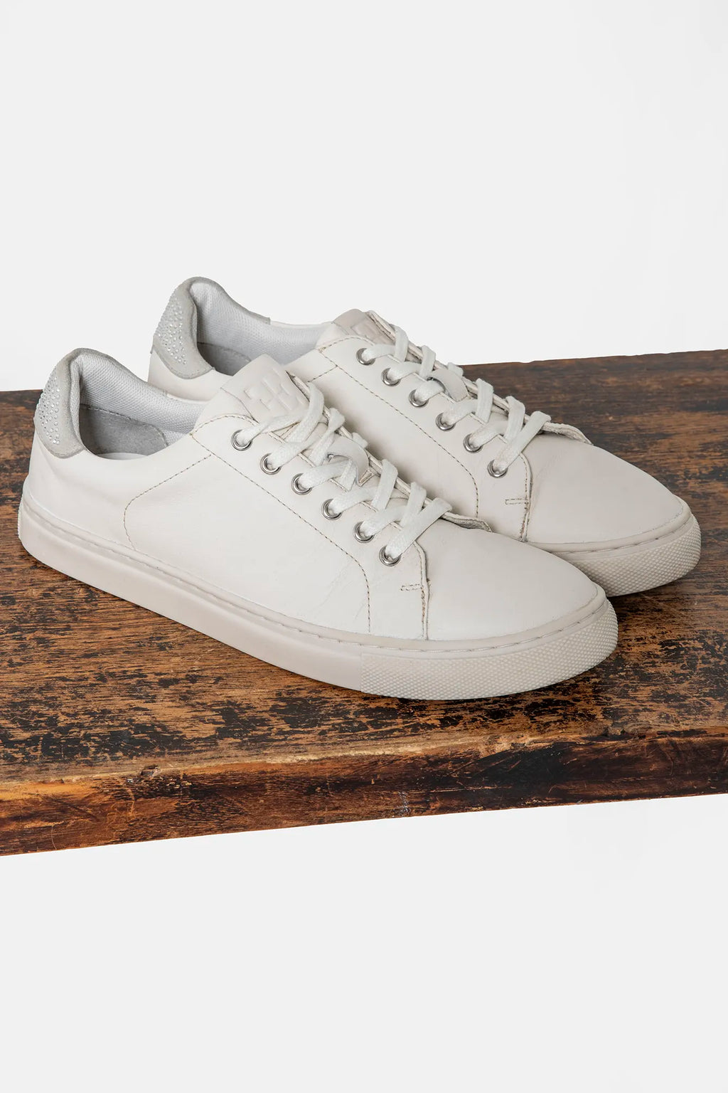 Baskets en cuir crème - 2