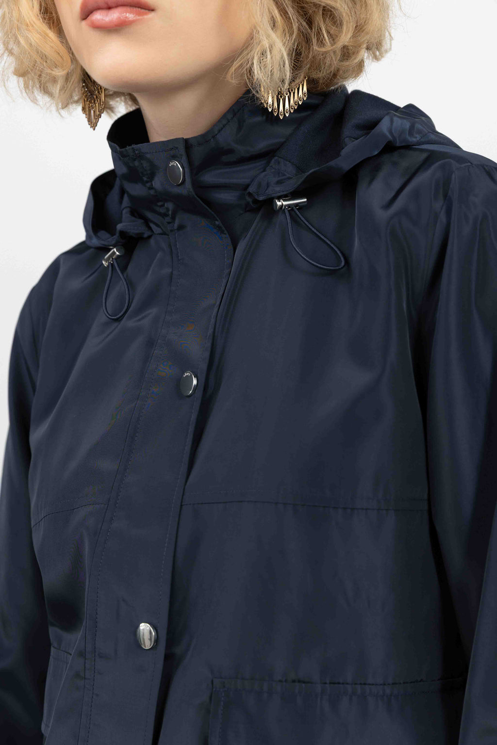 Parka bleu marine déperlante chic - 2