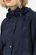 Parka bleu marine déperlante chic - 2