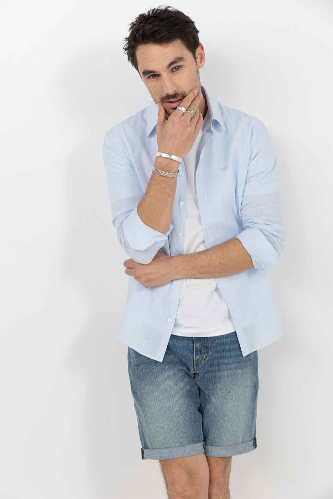 Short denim casual coupe droite - 1