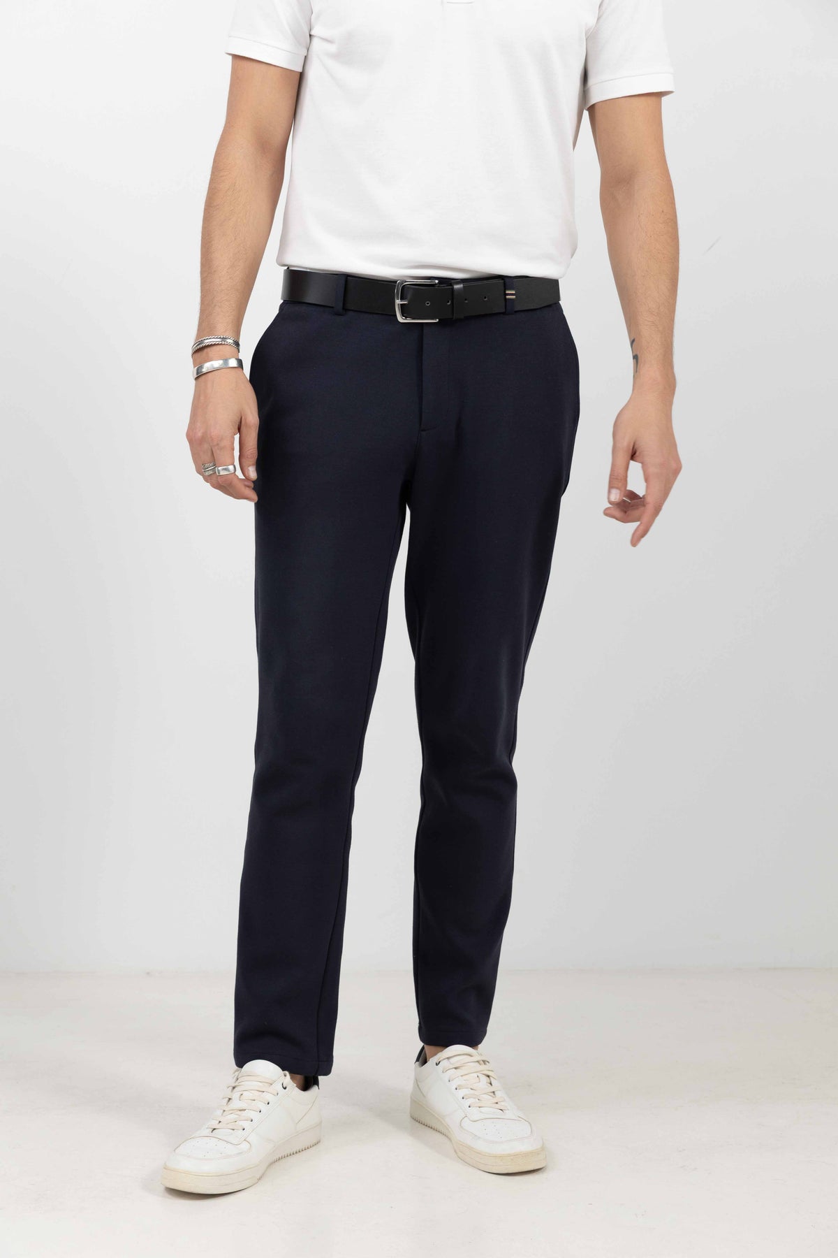 Pantalon bleu marine chic confort - 2