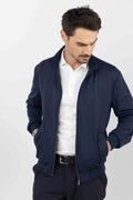 Blouson casual bleu marine déperlant - 1