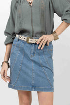 Jupe en jean stretch coupe droite - 2