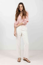 Pantalon écru fluide chic - 1