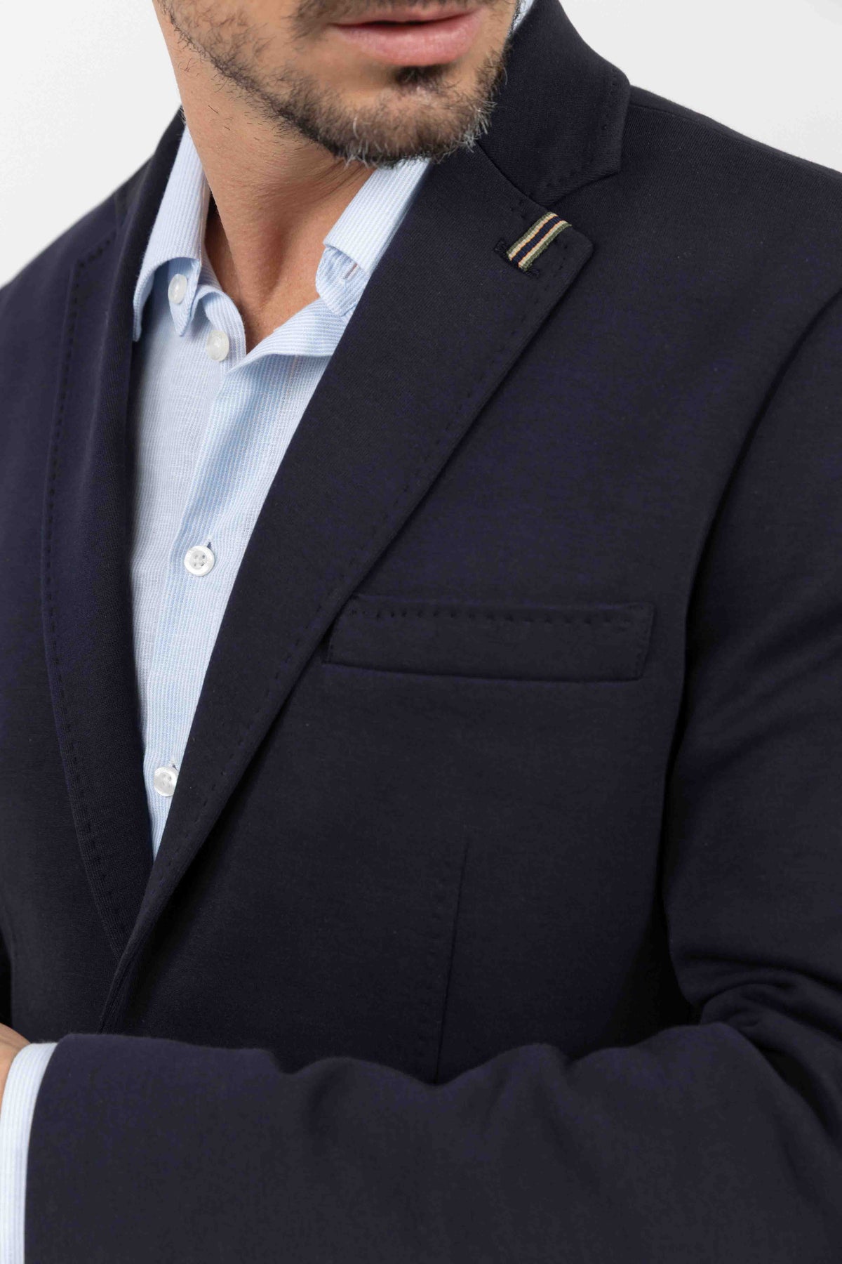 Veste tailleur bleu marine élégante - 2